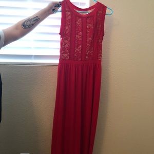Red formal dress